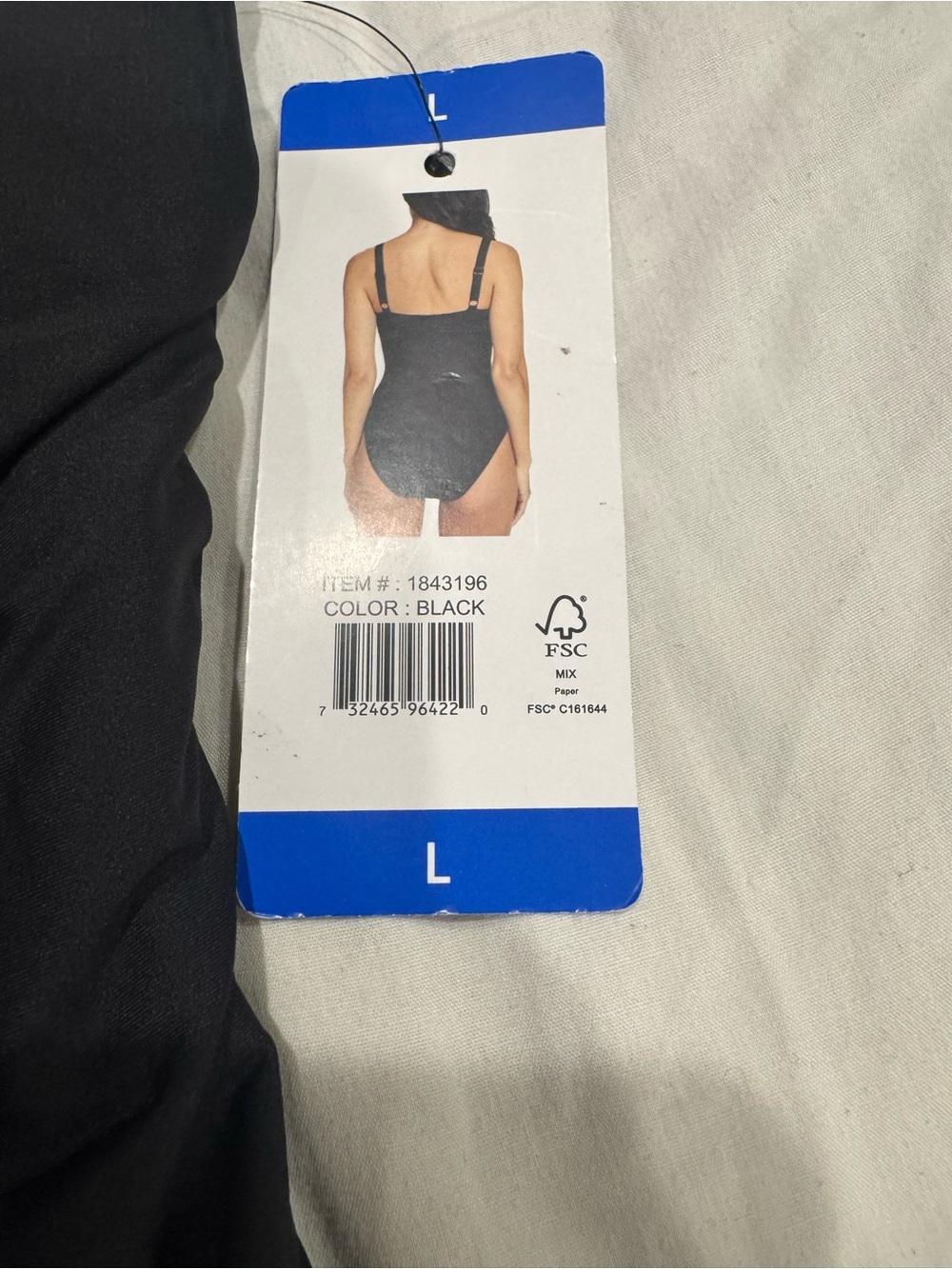 NWT- DKNY Black One-Piece Swimsuit with Ring Strap Detail. - Picture 7 of 16